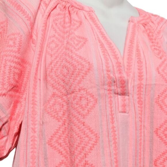 NWT VELVET by Graham & Spencer Sophie Patterned Boho Puff Sleeve Dress XS - Picture 3 of 7